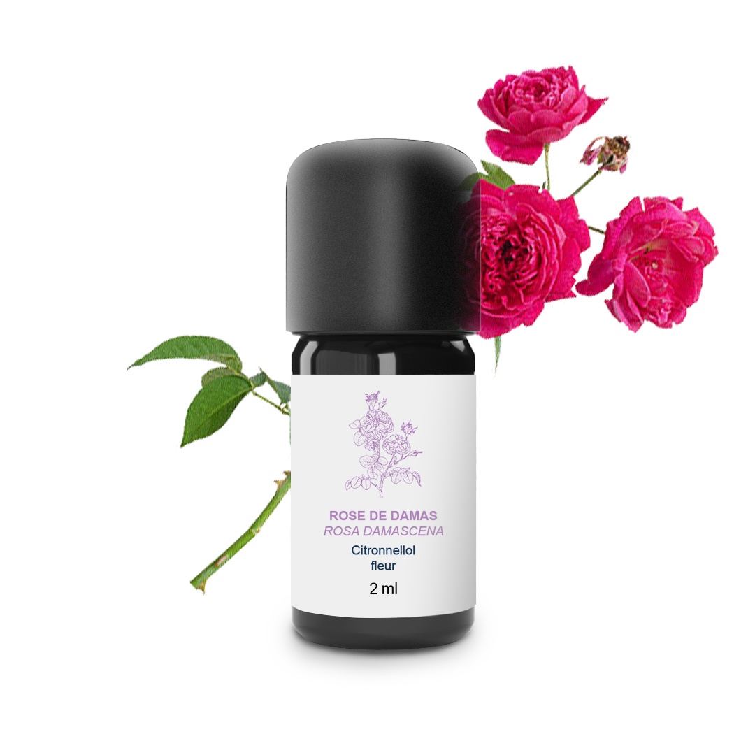 Huile Essentielle de Rose de Damas 100% Bio et Artisanal