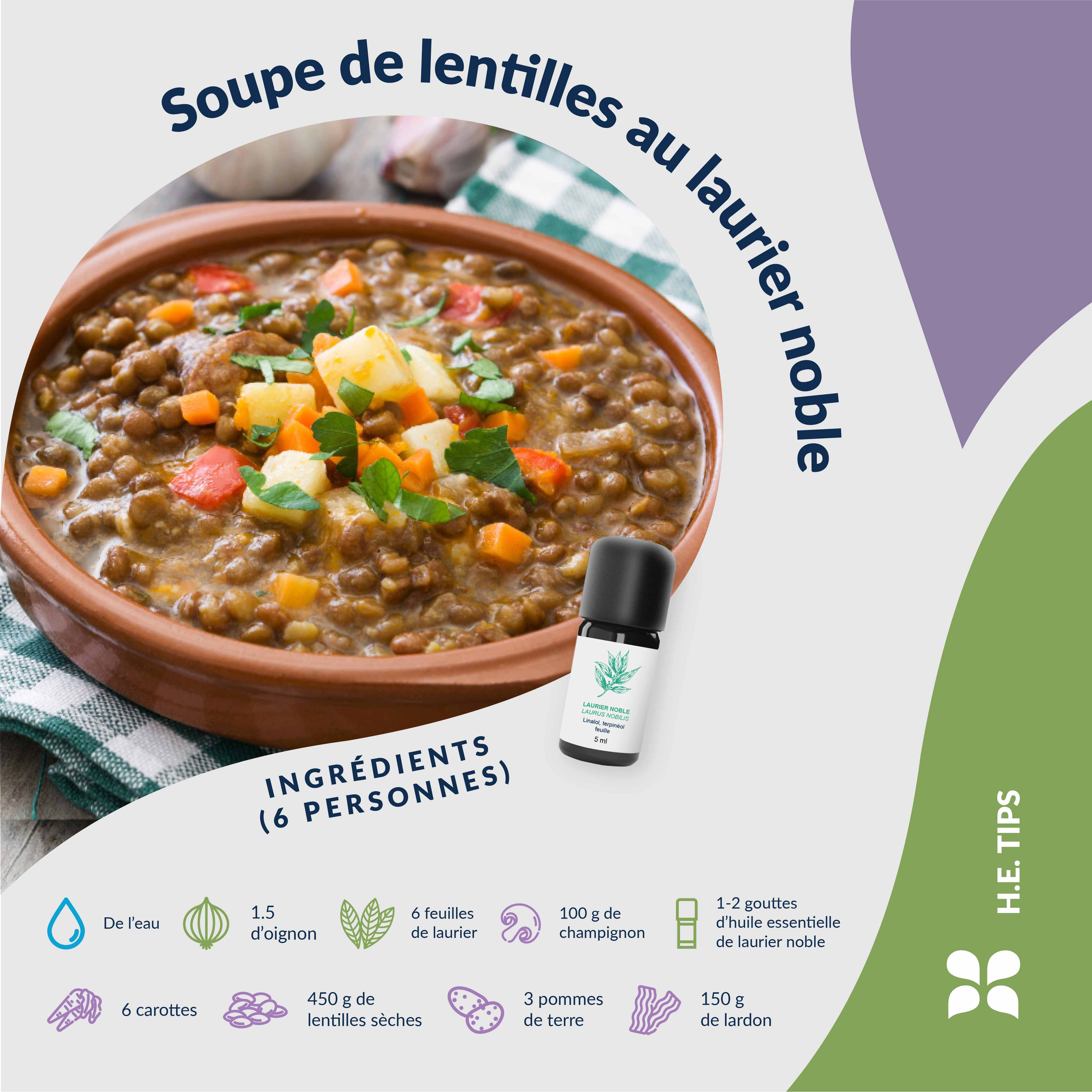 Recette soupe de lentilles